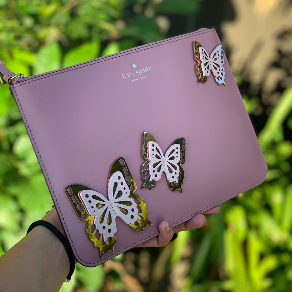 Kate Spade All The Buzz Butterfly Tote /Clutch Set - Picture 7 of 8